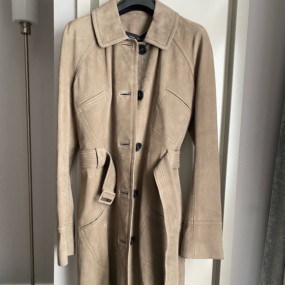 *New With Tags* Light Brown Proenza Schouler Leather Trench Coat Size 6 - Picture 1 of 7